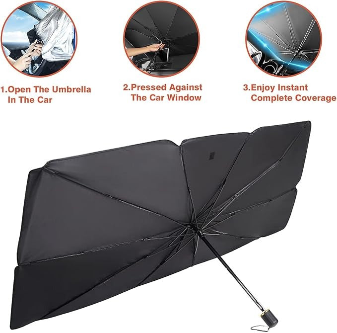 Car Windshield Sun Umbrella — مظلة شمسية لزجاج السيارة الأمامي